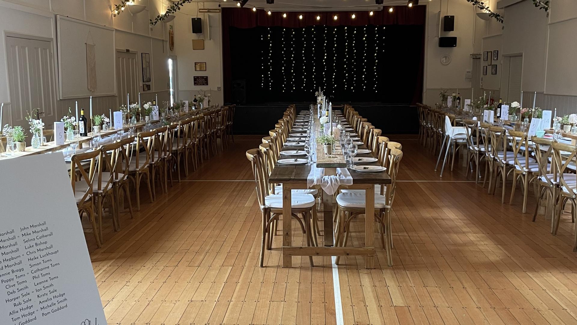Flexible hall hire Perfect for any celebration or event